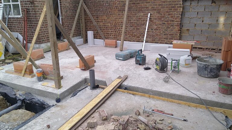 fundatie betonplaat aanbouw